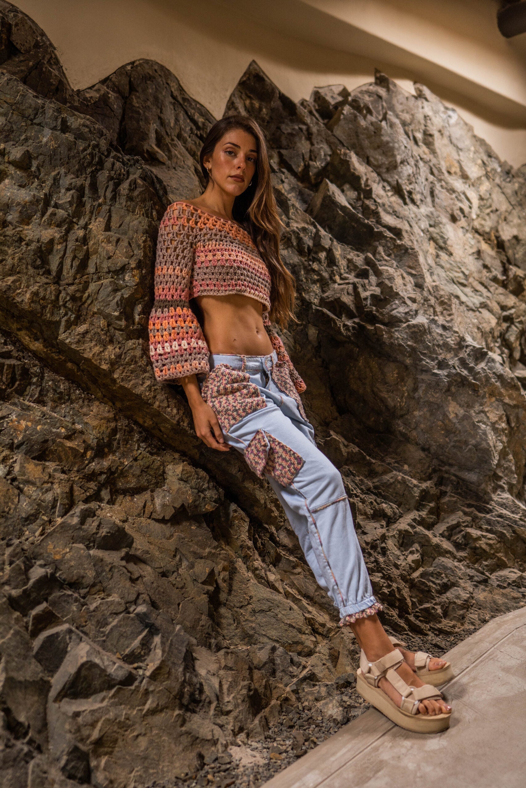 Jean Pant Jogger Denim Claro