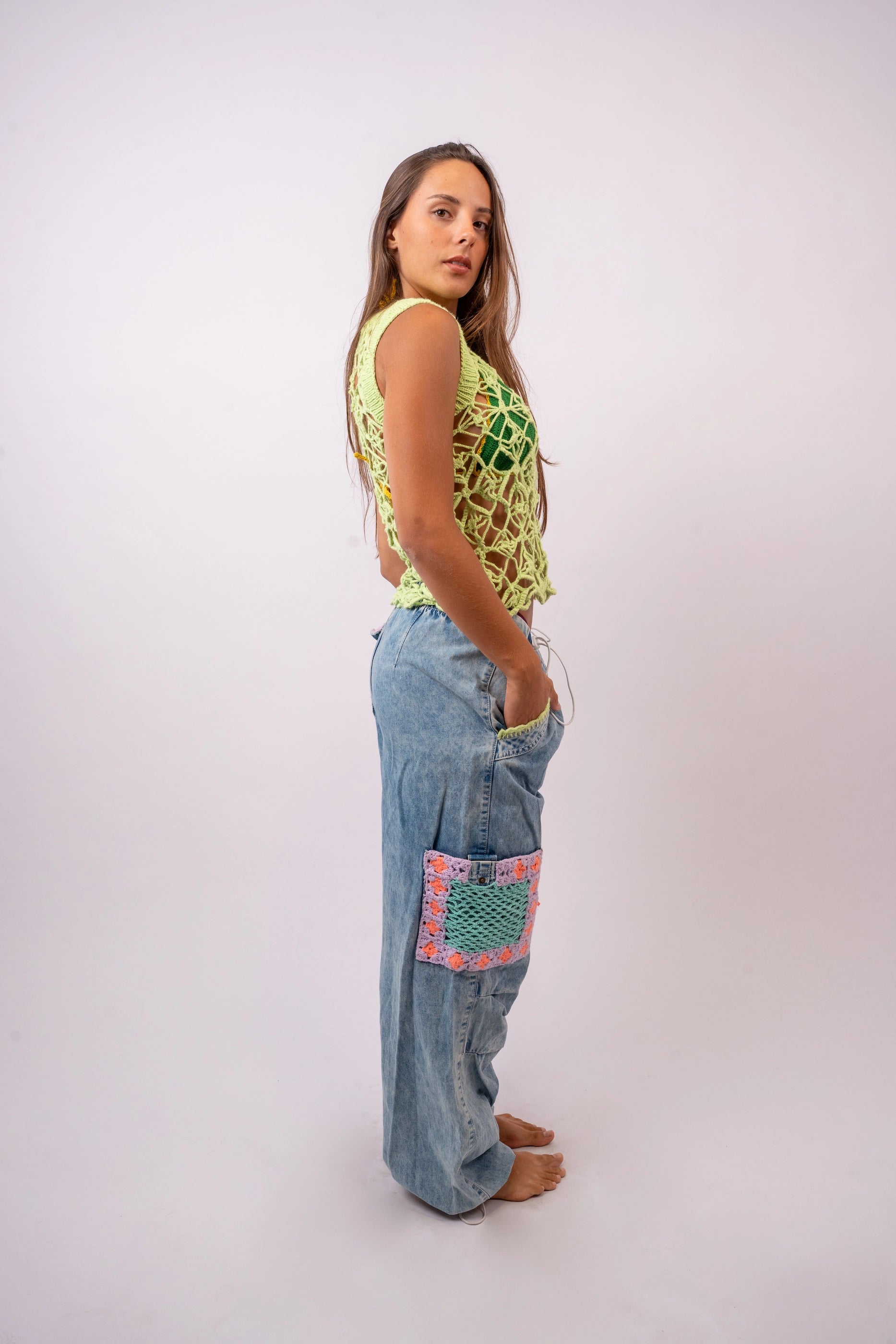Pantalon Jean Parachute