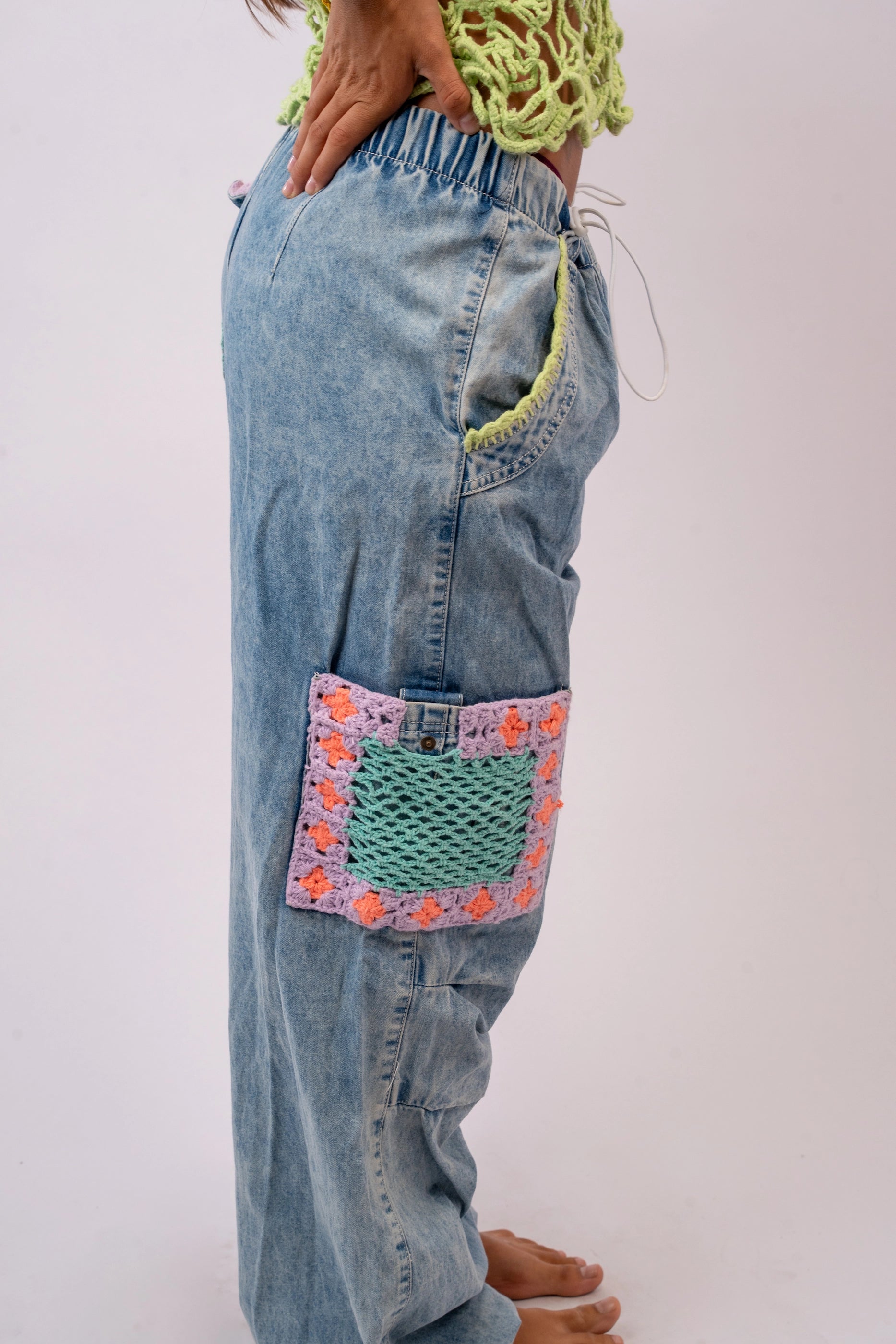 Pantalon Jean Parachute