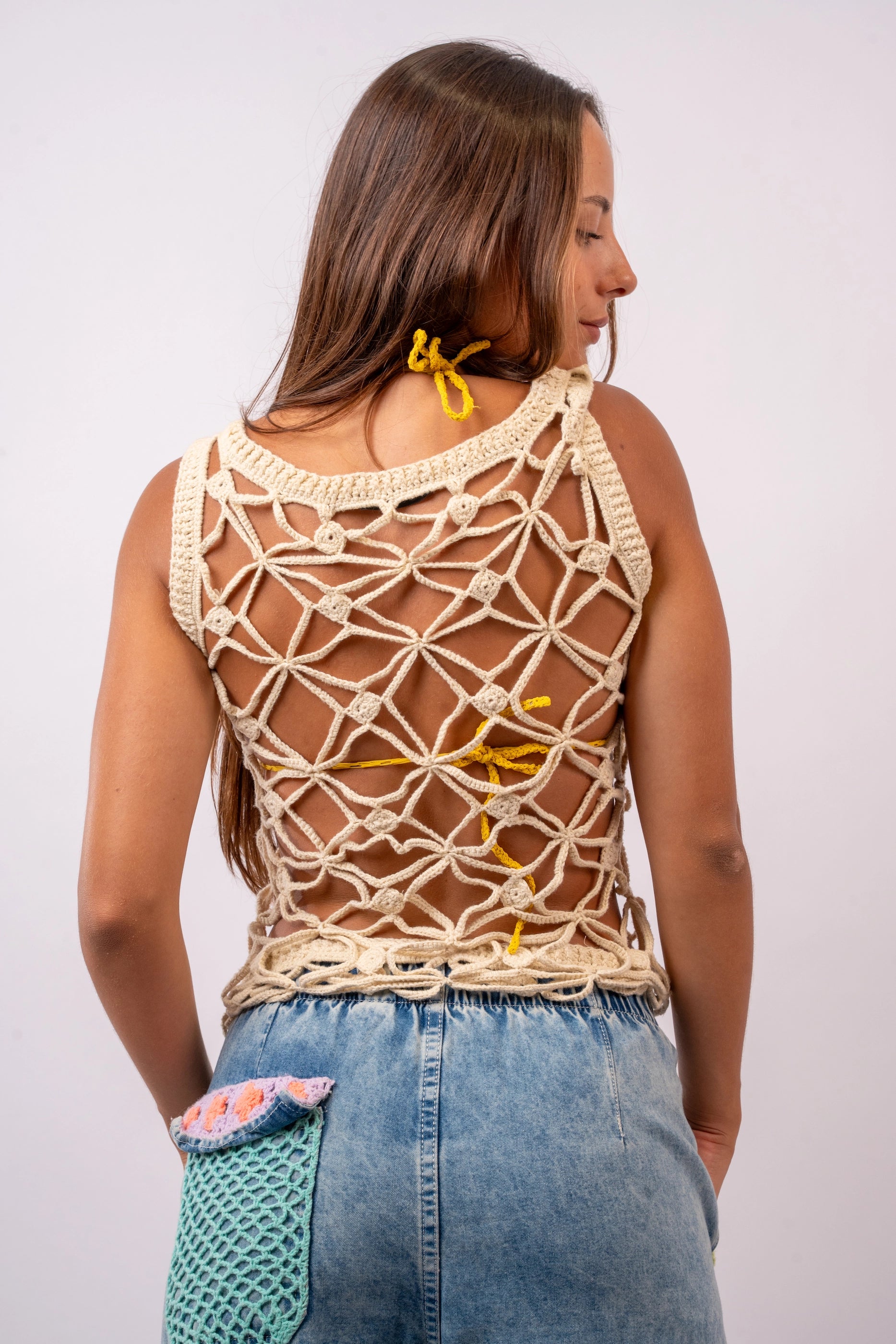 Top Araña Beige