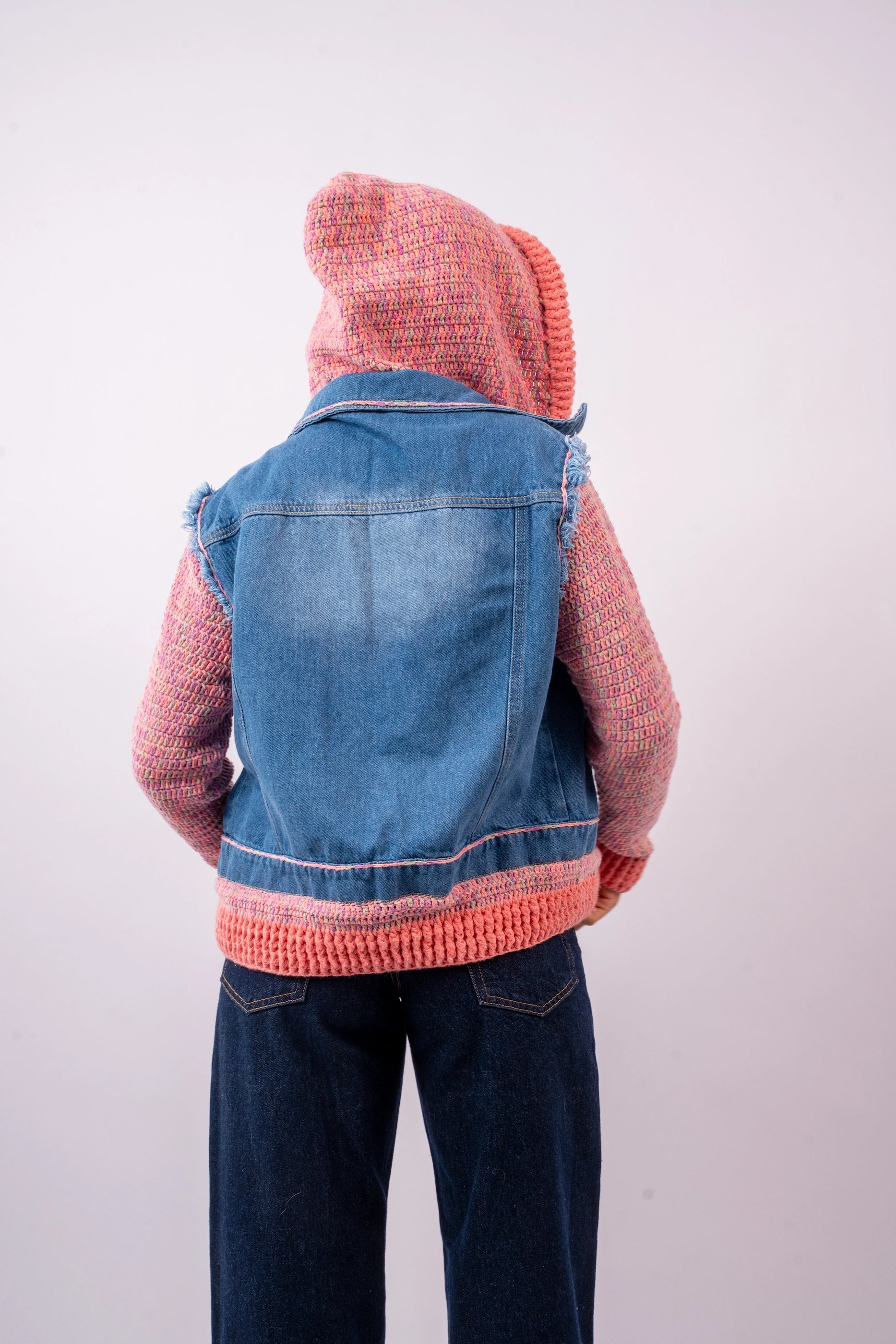Casaca Denim Rosada