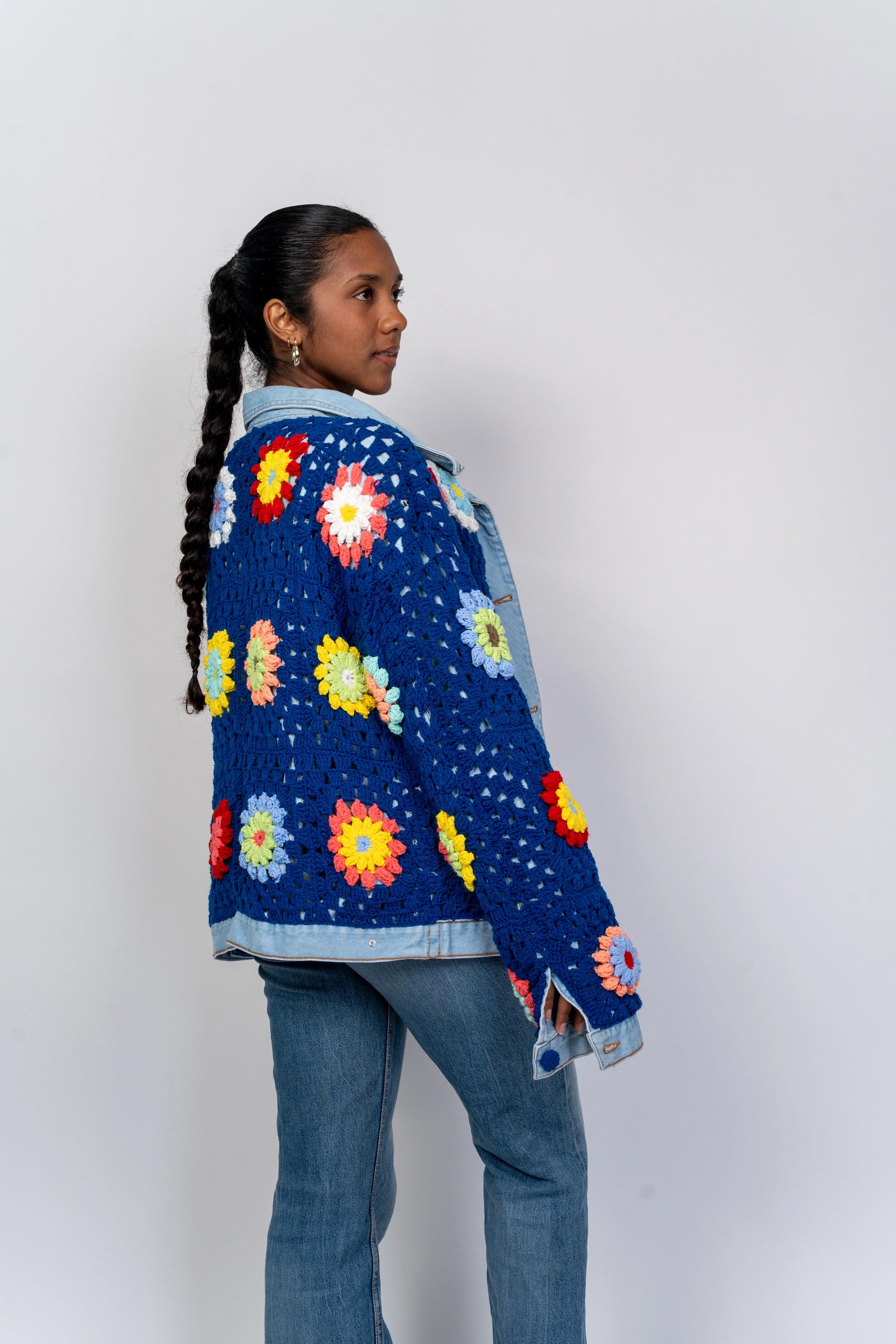 Casaca Flores Reversible